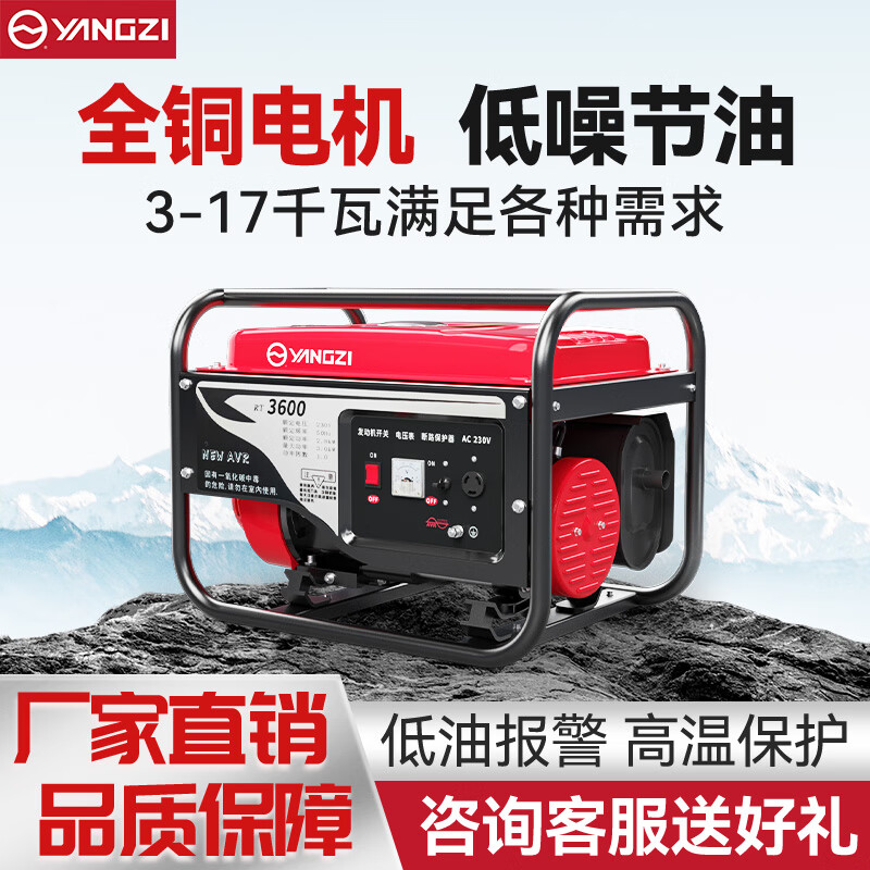 揚子汽油發(fā)電機RT3600(6500-7500-9500-10000) 手/電啟動單三相發(fā)電機
